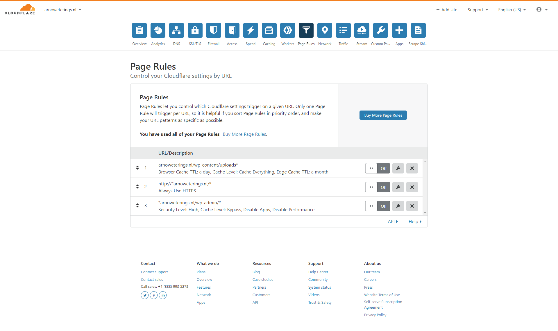 Cloudflare - Page Rules