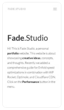 Fade.Studio - MobilePreview
